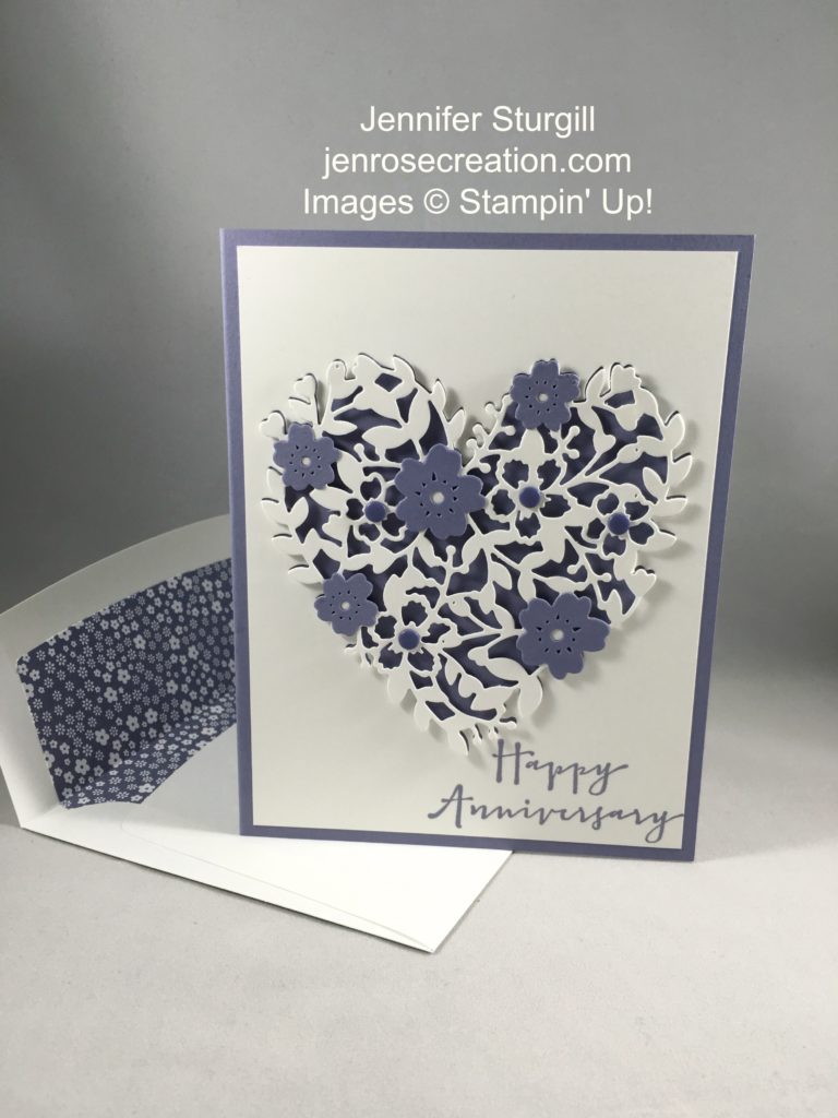 Anniversary Bloomin' Heart, Jen Rose Creation, Stampin' Up!, Jennifer Sturgill, Bloomin' Heart Thinlits