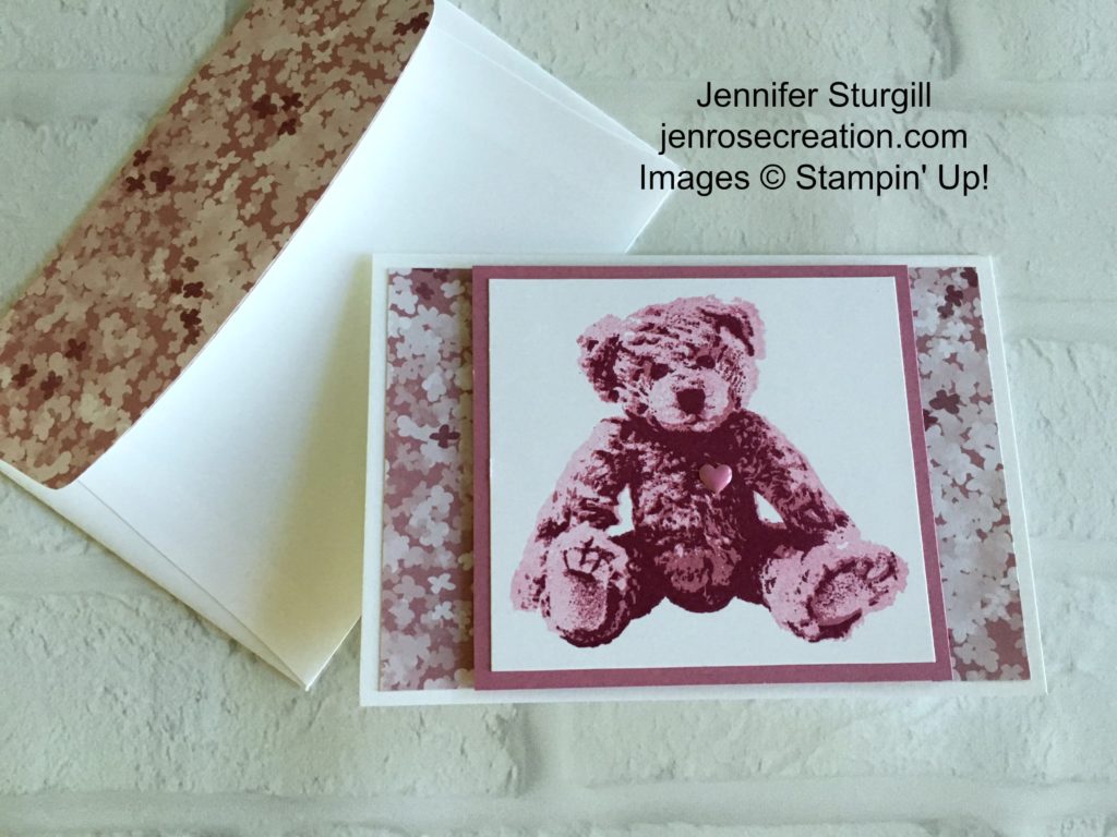 Baby Bear, Sweet Sugarplum, Jen Rose Creation, Stampin' Up!, Jennifer Sturgill