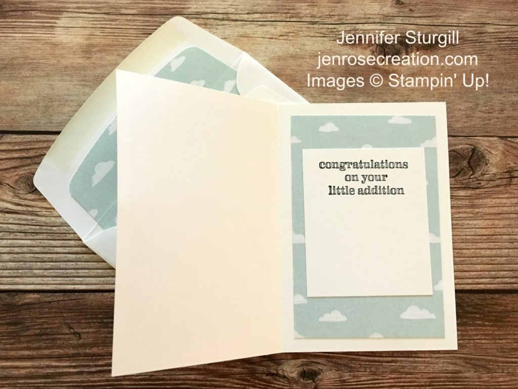 Baby Bumblebee Inside, Jen Rose Creation, Stampin' Up!, Jennifer Sturgill, Baby Shower, Congratulations, Baby, Boy