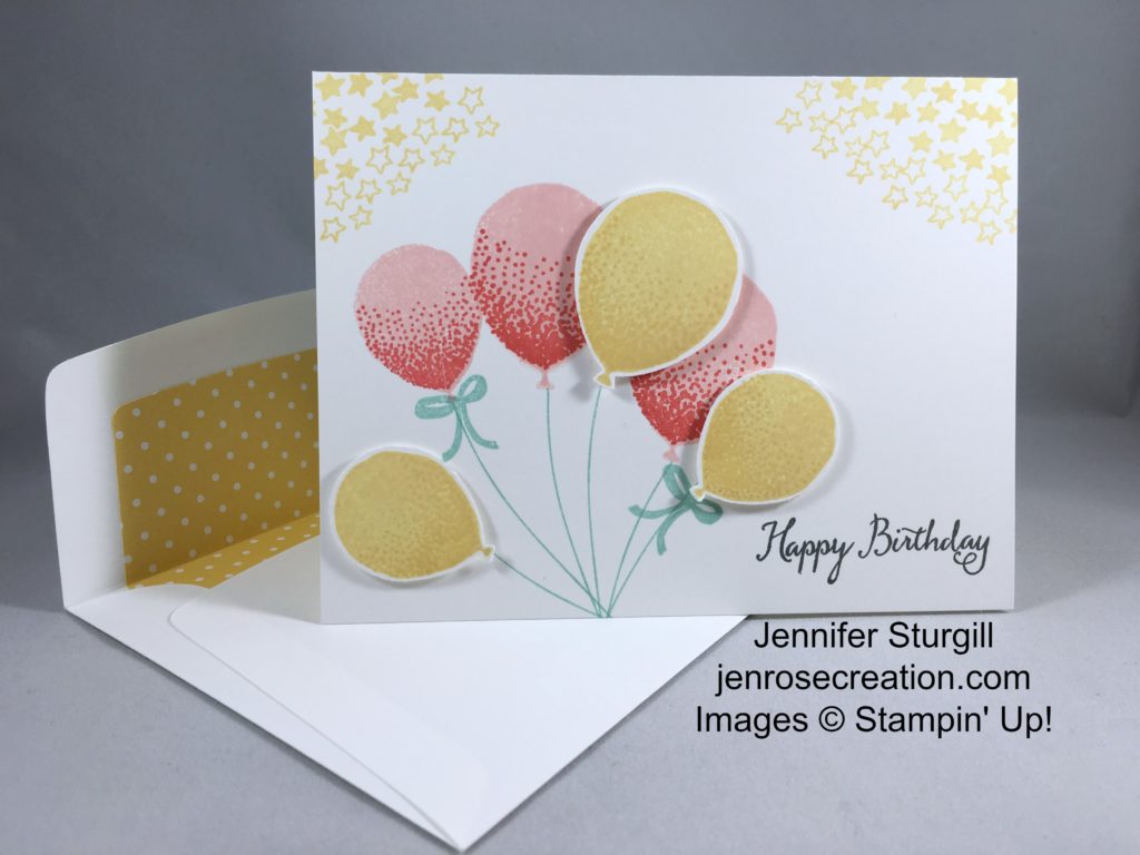 Ballon Celebration, Jen Rose Creation, Stampin' Up!, Jennifer Sturgill, Happy Birthday