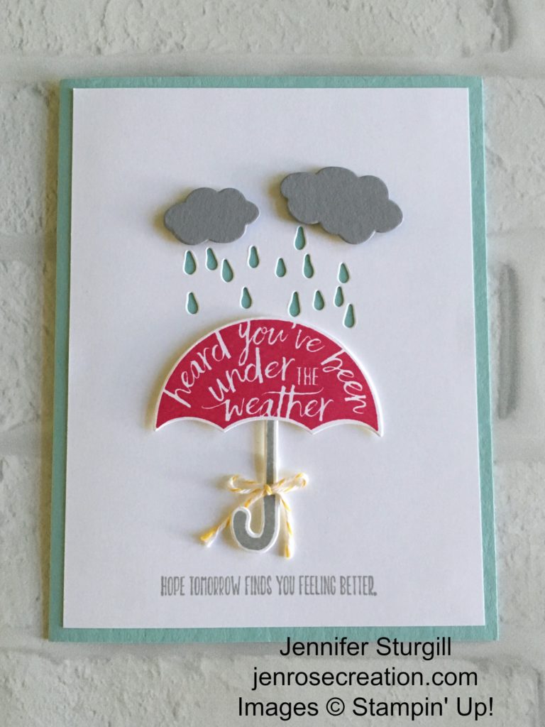 Under the Weather, Jen Rose Creation, Stampin' Up!, Jennifer Sturgill, My Hero, Umbrella Weather Framelits