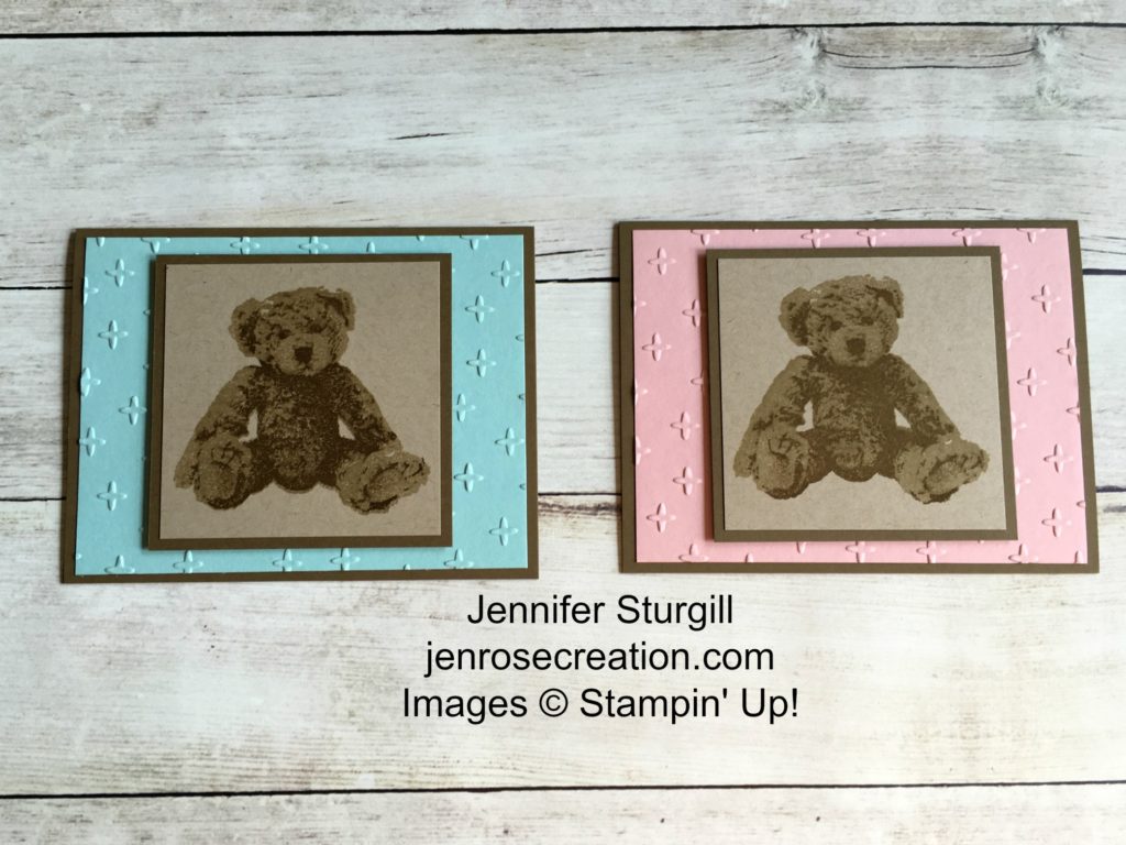 Baby Bear, Jen Rose Creation, Stampin' Up!, Jennifer Sturgill, Baby, Boy, Girl, StampinUp