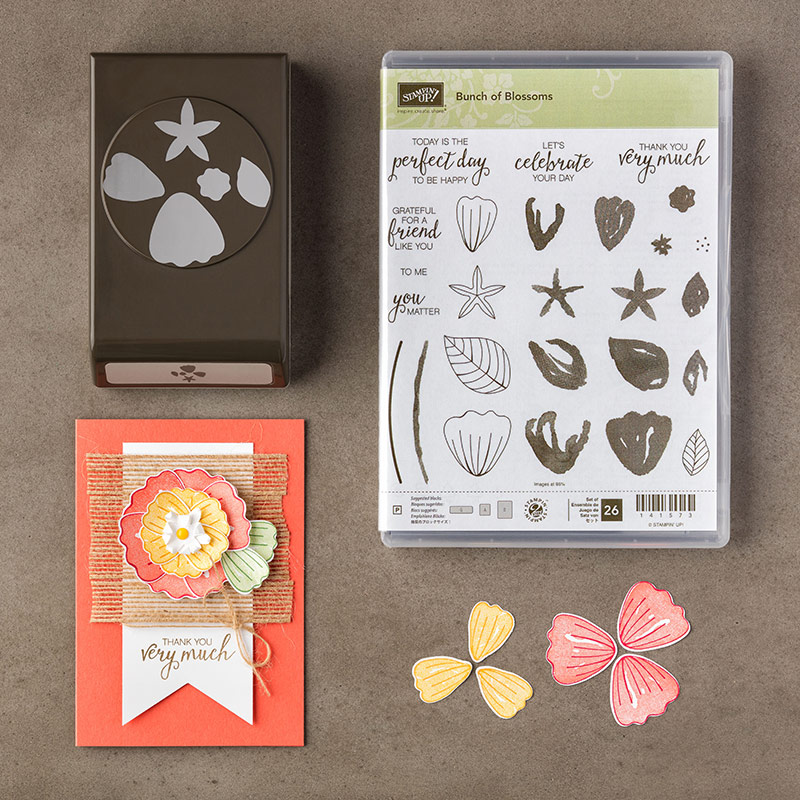 Bunch of Blossoms Bundle, Jen Rose Creation, Stampin' Up!, Jennifer Sturgill, Bunch of Blossoms, Blossom Builder Punch, StampinUp