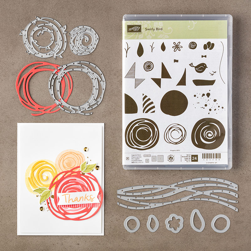 Swirly Bird Bundle, Jen Rose Creation, Stampin' Up!, Jennifer Sturgill, Swirly Bird, Swirly Scribbles Thinlits Dies, StampinUp