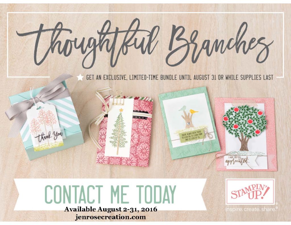 Thoughtful Branches, Jen Rose Creation, Stampin' Up!, Jennifer Sturgill, StampinUp
