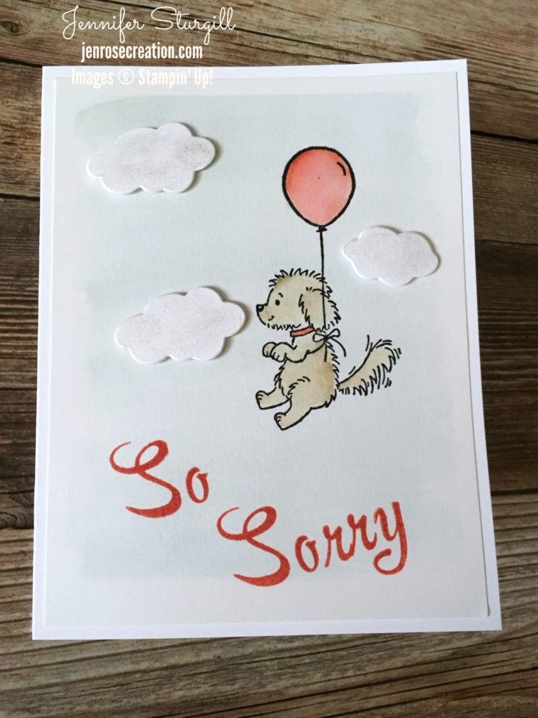 So Sorry, Bella & Friends, Jen Rose Creation, Stampin' Up!, Jennifer Sturgill, Sympathy, Loss of Pet, Brushwork Alphabet, StampinUp