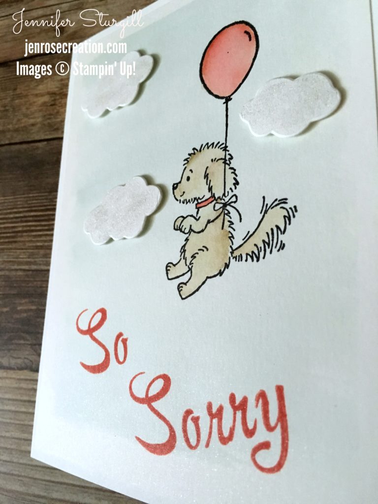 So Sorry, Bella & Friends, Jen Rose Creation, Stampin' Up!, Jennifer Sturgill, Sympathy, Loss of Pet, Brushwork Alphabet, StampinUp