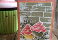 Vanilla and Chocolate Cupcake, Jen Rose Creation, Stampin' Up!, Jennifer Sturgill, Sweet Cupcake, Watercolor Wash, Timeless Textures, Tin of Cards, Cupcake Cutouts, Bundle, Brick Wall Embossing Folder, Birthday, Happy Birthday, StampinUp